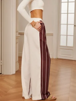 Outlet Two Tone Pinstripe Pocket Pants Pants|Bottoms