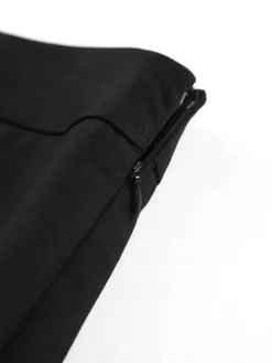 Best Two Tone Pleated Long Skirt Skirts|Bottoms