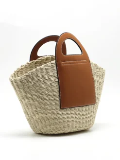 Discount Two Tone Straw Bag Bags|Accessories