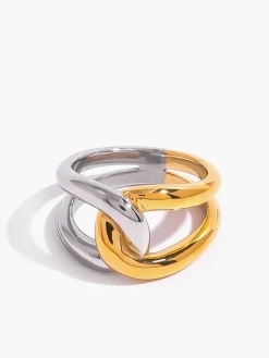 Online Two Tone Twist Ring Rings & Bracelets|Accessories
