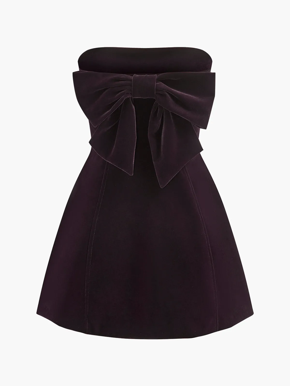 Online Two Way Bow-Decor Velvet Tube Dress Dresses
