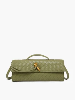 New Two Way Woven Flap Clutch Shoulder Bag Bags|Accessories