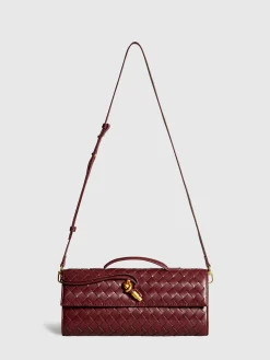 New Two Way Woven Flap Clutch Shoulder Bag Bags|Accessories