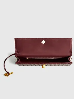 New Two Way Woven Flap Clutch Shoulder Bag Bags|Accessories