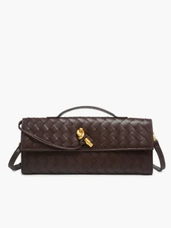 New Two Way Woven Flap Clutch Shoulder Bag Bags|Accessories