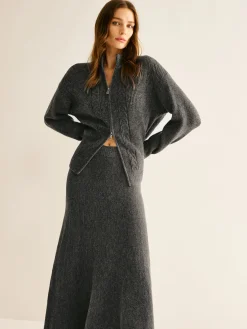 Best Two Way Zip Soft Skirt Set Skirt Sets|Long Sleeve Sets