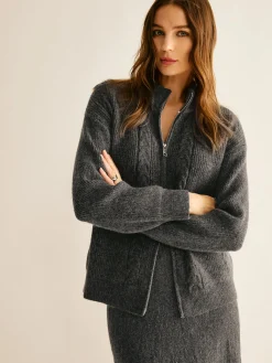 Best Two Way Zip Soft Skirt Set Skirt Sets|Long Sleeve Sets