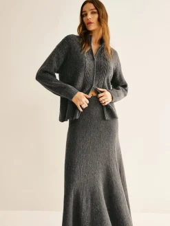 Best Two Way Zip Soft Skirt Set Skirt Sets|Long Sleeve Sets