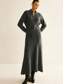 Best Two Way Zip Soft Skirt Set Skirt Sets|Long Sleeve Sets