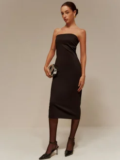 Sale Two-Piece Sheer Shrug Jersey Tube Dress Cocktail & Party Dresses|Midi Dresses