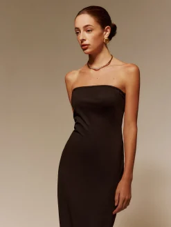 Sale Two-Piece Sheer Shrug Jersey Tube Dress Cocktail & Party Dresses|Midi Dresses