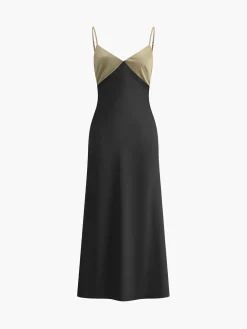 Sale Two-Tone Cami Long Dress Black Dresses|Cocktail & Party Dresses