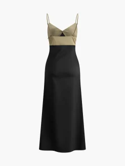 Sale Two-Tone Cami Long Dress Black Dresses|Cocktail & Party Dresses