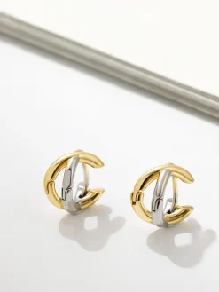 Discount Two-Tone Criss Cross Ear Cuff Earrings|Accessories