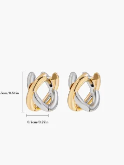Discount Two-Tone Criss Cross Ear Cuff Earrings|Accessories