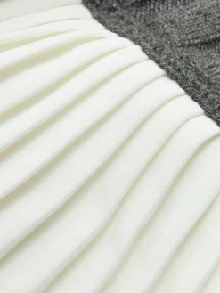 Two-Tone Pleated Mini Skirt Skirts|Bottoms