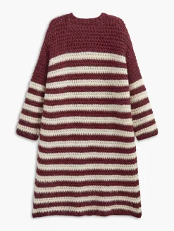 Discount Two-Tone Striped Pockets Long Cardigan Cardigans|Sweaters & Cardigans