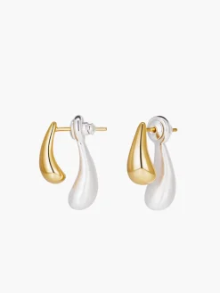 Discount Two-Tone Water Drop Earrings Earrings|Accessories
