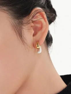 Discount Two-Tone Water Drop Earrings Earrings|Accessories