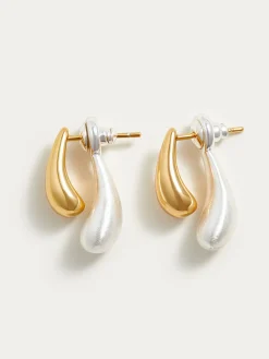Discount Two-Tone Water Drop Earrings Earrings|Accessories