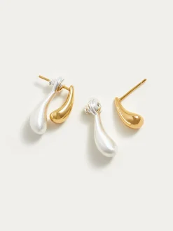 Discount Two-Tone Water Drop Earrings Earrings|Accessories