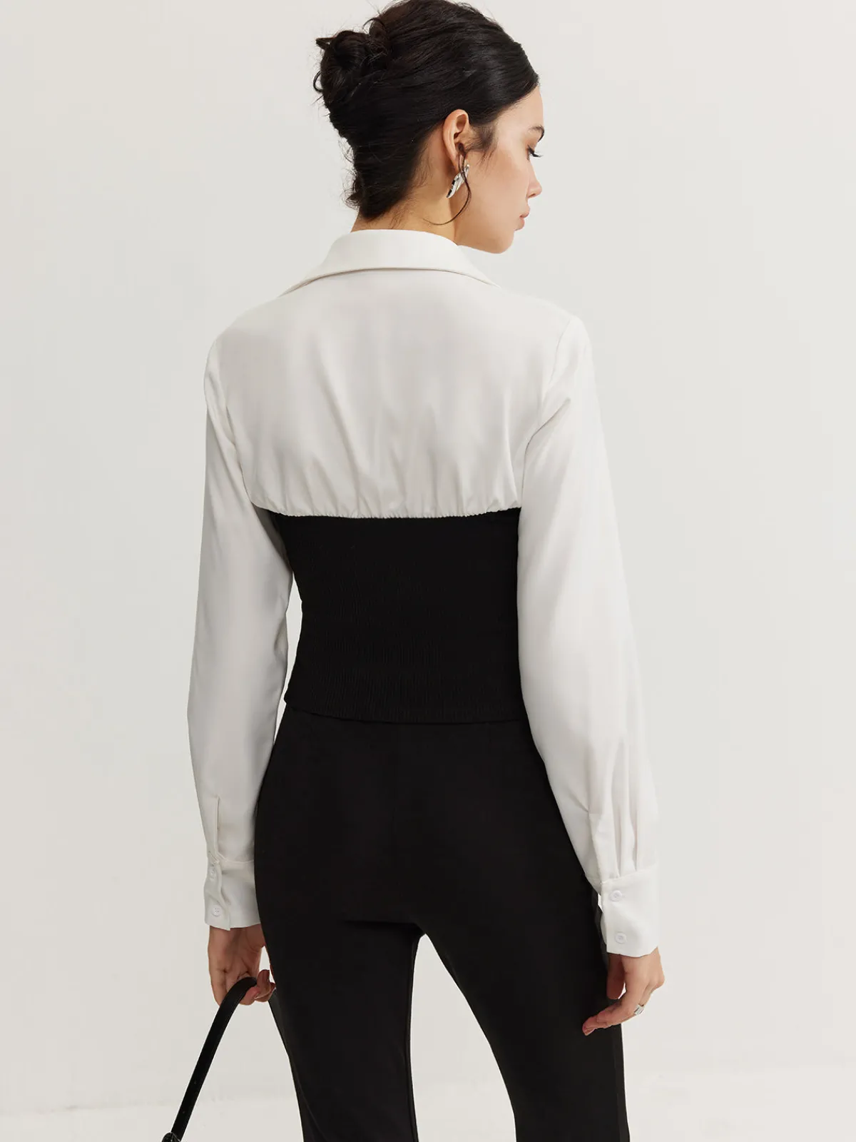 Hot Two-Way Zip Color Block Polo Shirt Blouses & Shirts|Tops