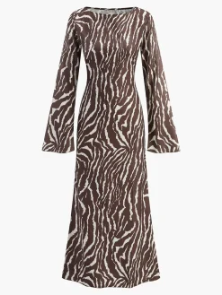Online Tye Dye Printed Bell Sleeve Dress Casual Dresses|Cocktail & Party Dresses