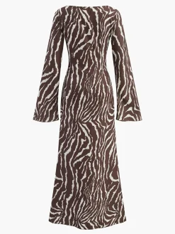 Online Tye Dye Printed Bell Sleeve Dress Casual Dresses|Cocktail & Party Dresses