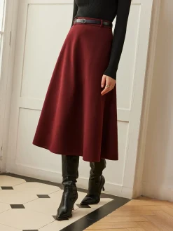 Clearance Umbrella Shape Belted Skirt Skirts|Bottoms