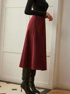 Clearance Umbrella Shape Belted Skirt Skirts|Bottoms