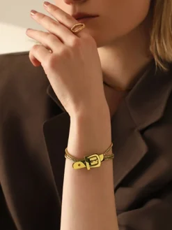 Online Unisex Triple Chain Bracelet Rings & Bracelets|Accessories