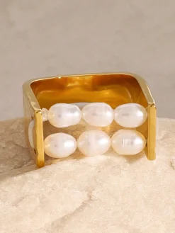 Best U-Shape Pearl Tunnel Ring Rings & Bracelets|Accessories