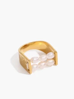 Best U-Shape Pearl Tunnel Ring Rings & Bracelets|Accessories