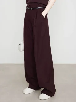 New Utility High-Waist Pleated Pants Without Belt Pants|Bottoms