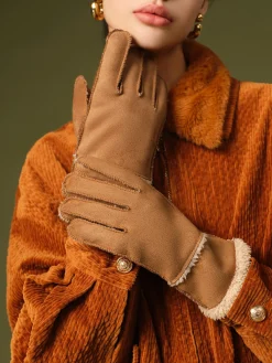 Online Utility Lambswool Suede Gloves Accessories