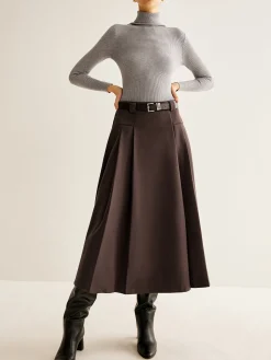 Hot Utility Pleated Belted Skirt Skirts|Bottoms