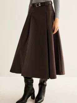 Hot Utility Pleated Belted Skirt Skirts|Bottoms