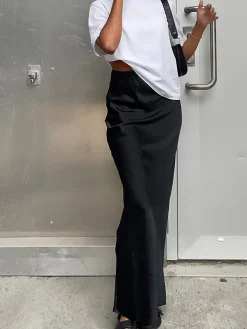 Sale Utility Satin Maxi Skirt Skirts|Bottoms