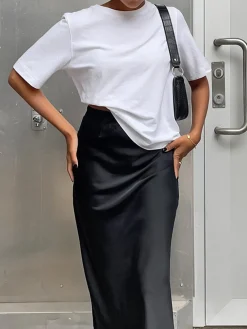 Sale Utility Satin Maxi Skirt Skirts|Bottoms