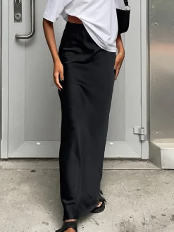 Sale Utility Satin Maxi Skirt Skirts|Bottoms