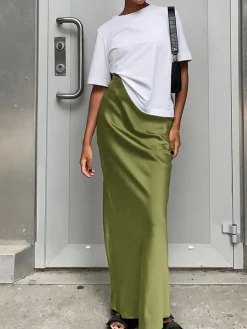 Sale Utility Satin Maxi Skirt Skirts|Bottoms