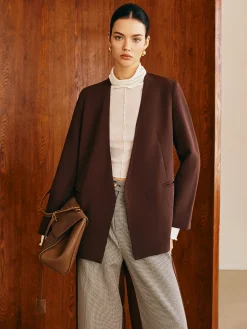 Outlet Utility V-Neck Blazer Without Belt Outerwear|Blazers