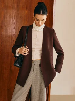 Outlet Utility V-Neck Blazer Without Belt Outerwear|Blazers