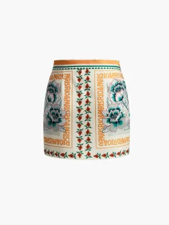 Sale Vacation Print Asymmetrical Mini Skirt Skirts|Bottoms