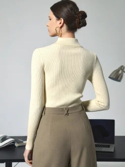 Discount Vanilla Polo Long Sleeve Knit Top Sweater Tops|Sweaters & Cardigans