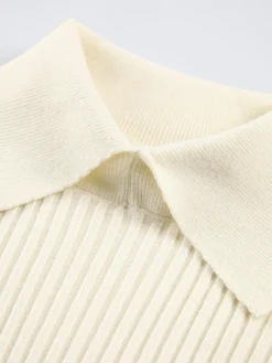 Discount Vanilla Polo Long Sleeve Knit Top Sweater Tops|Sweaters & Cardigans