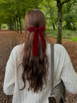 Best Velvet Bow Ribbon Hairpin Hair Claws & Hats|Accessories