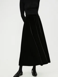 Discount Velvet Flowy Skirt Skirts|Bottoms