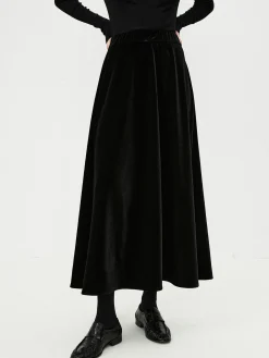Discount Velvet Flowy Skirt Skirts|Bottoms