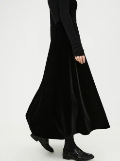 Discount Velvet Flowy Skirt Skirts|Bottoms